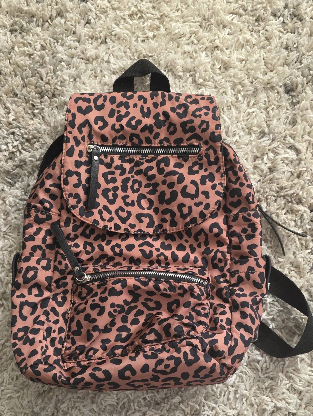 Madden Girl Proper Flap Nylon Backpack In Leopard